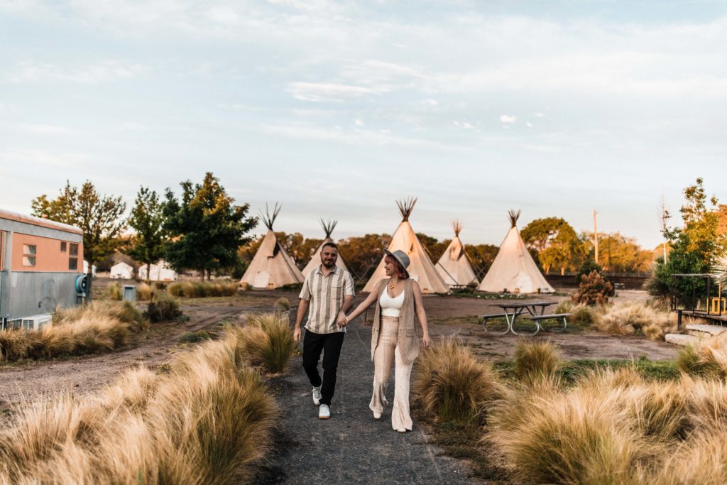 Glamping teepees for your Texas Elopement