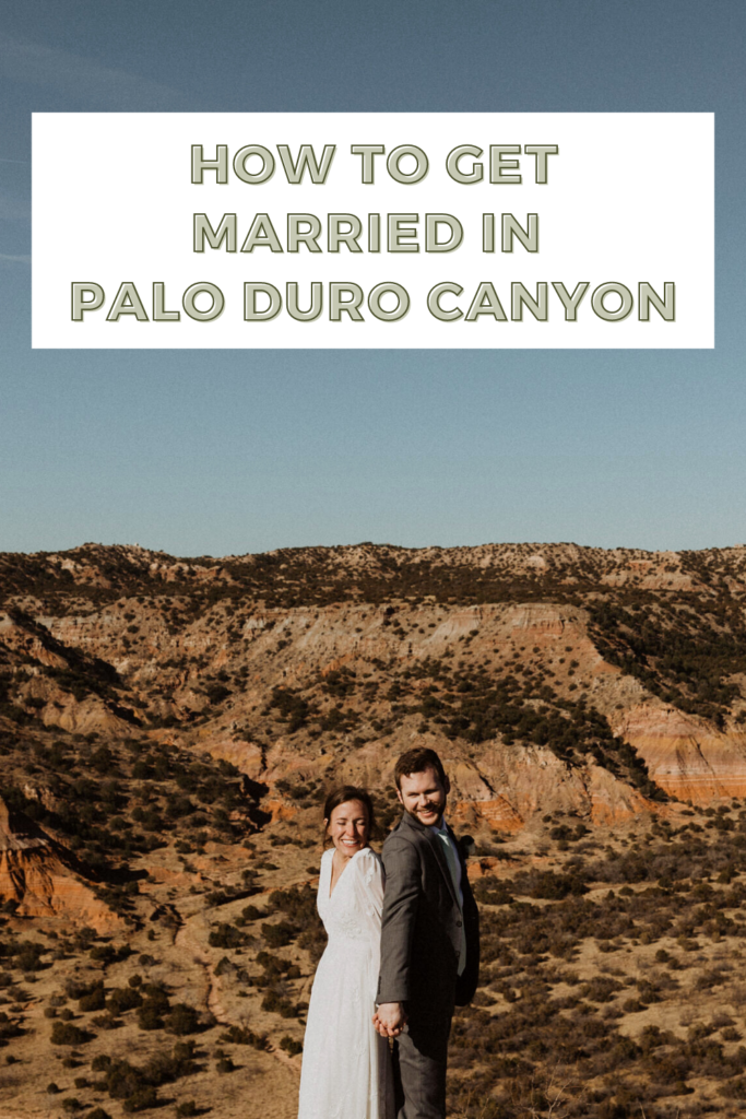 Couple getting married in Palo Duro Canyon