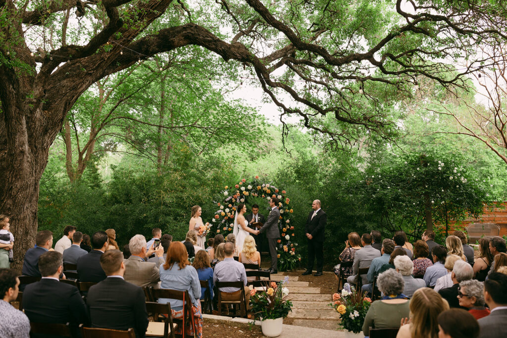 A wedding ceremony at The Sanctuary Event Space in Austin Texas